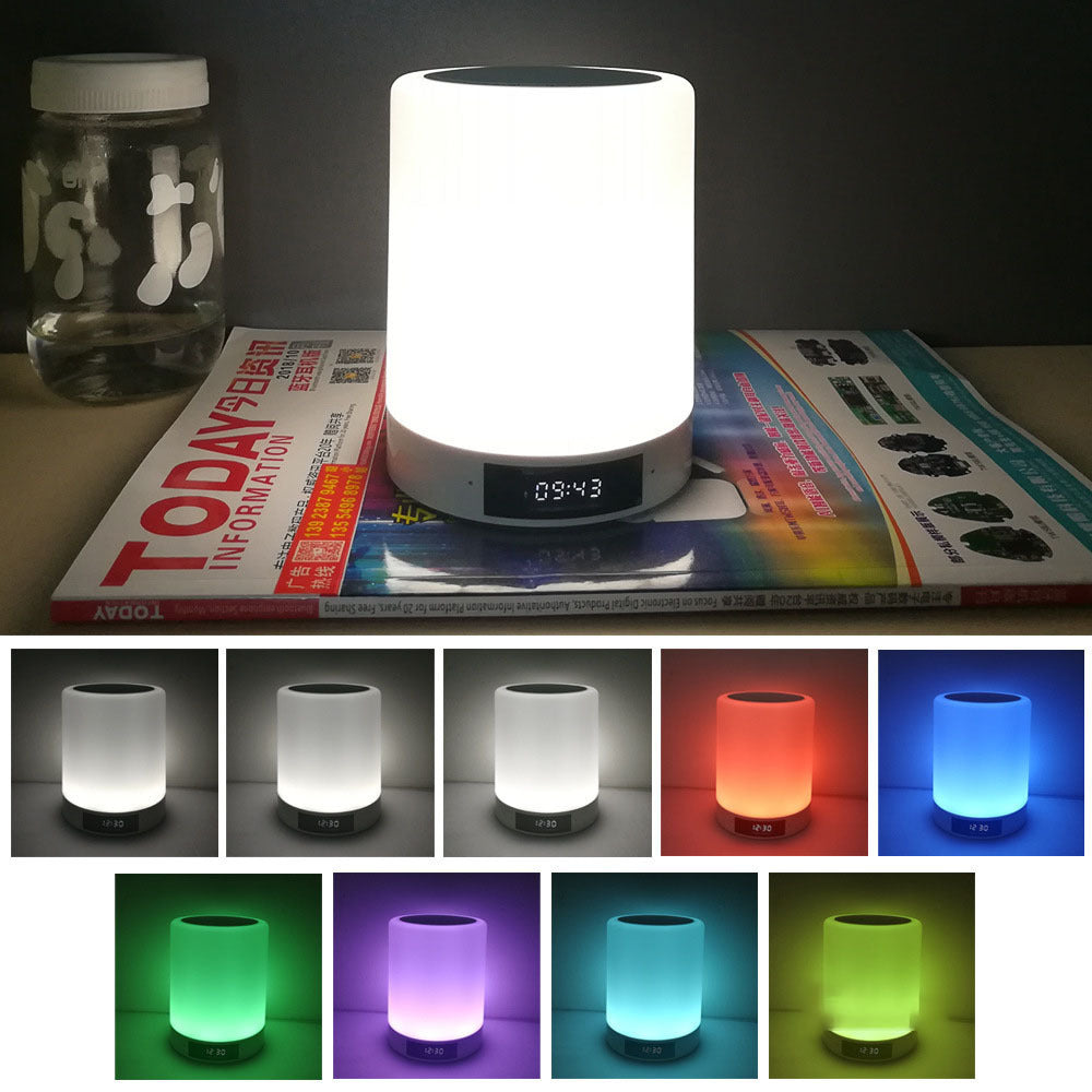 Usb Night Light Rechargeable Bluetooth Speaker Mini Speaker Alarm Clock Speaker